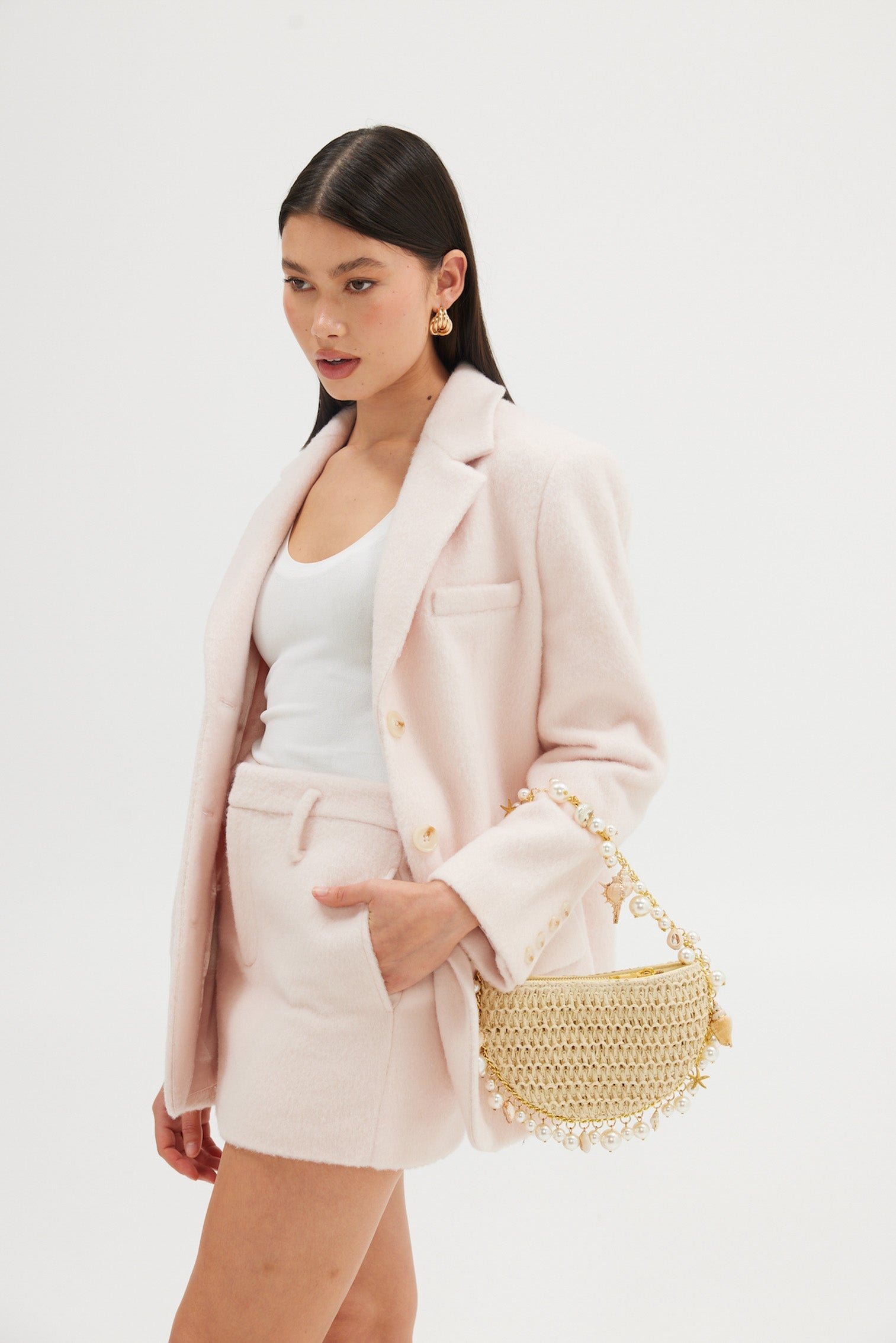 Harper Blazer - Blush Pink JACKET Bubish Luxe