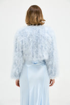 Manhattan Crop Jacket - Powder Blue JACKET Bubish Luxe