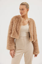 Faux Lola Jacket - Beige JACKET Bubish Luxe