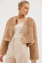 Faux Lola Jacket - Beige JACKET Bubish Luxe