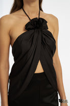 Bloom Halter Top - Black TOP Bubish Luxe