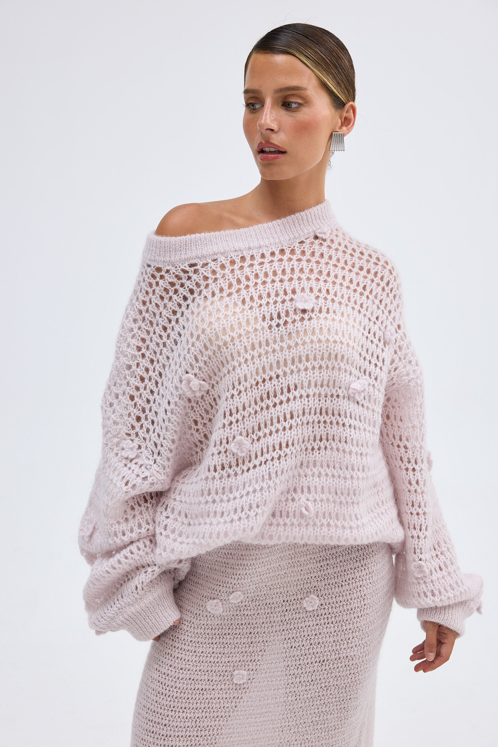 bubish Georgia Rosebud Knit Lilac TOP