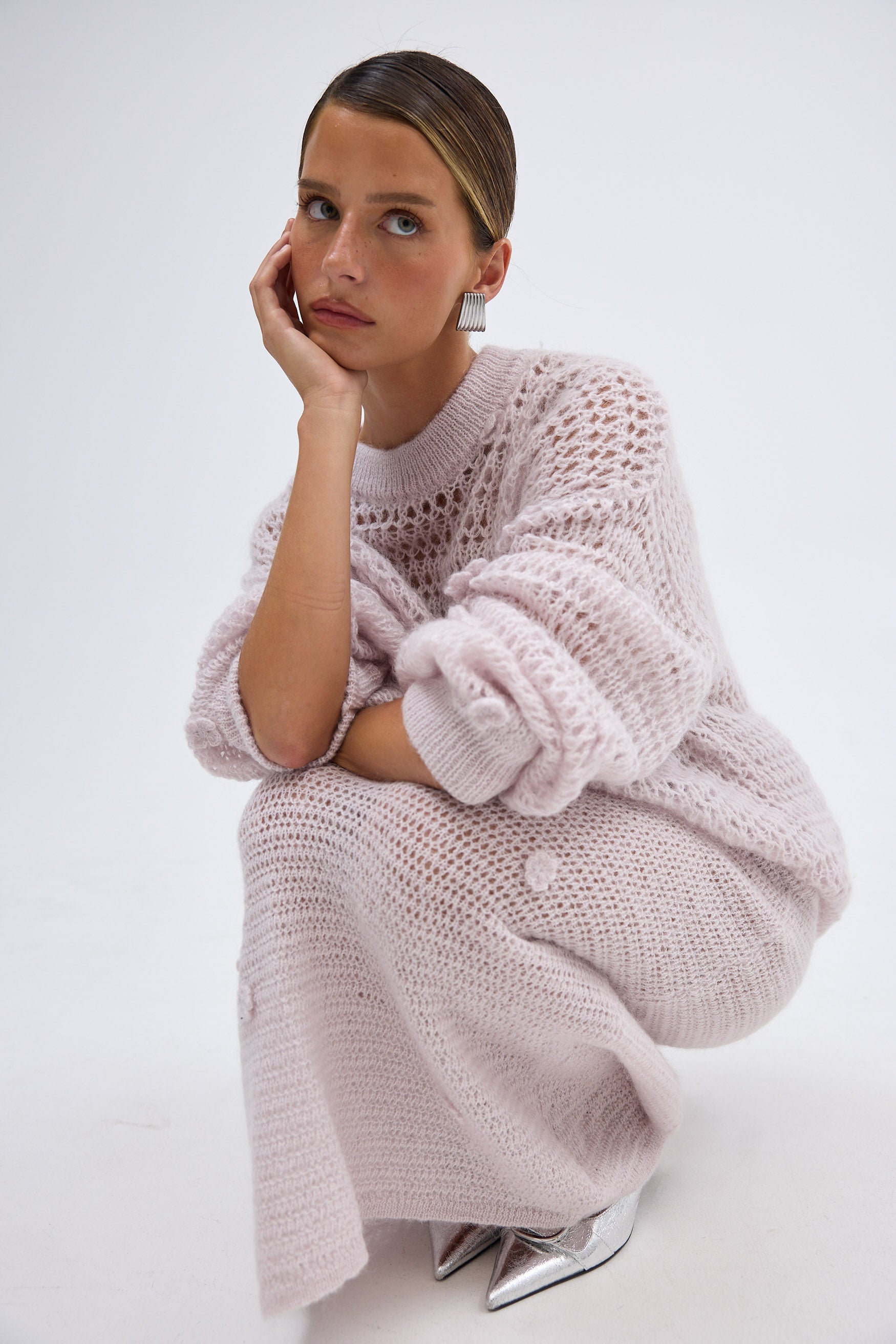 bubish Georgia Rosebud Knit Skirt Lilac SKIRT