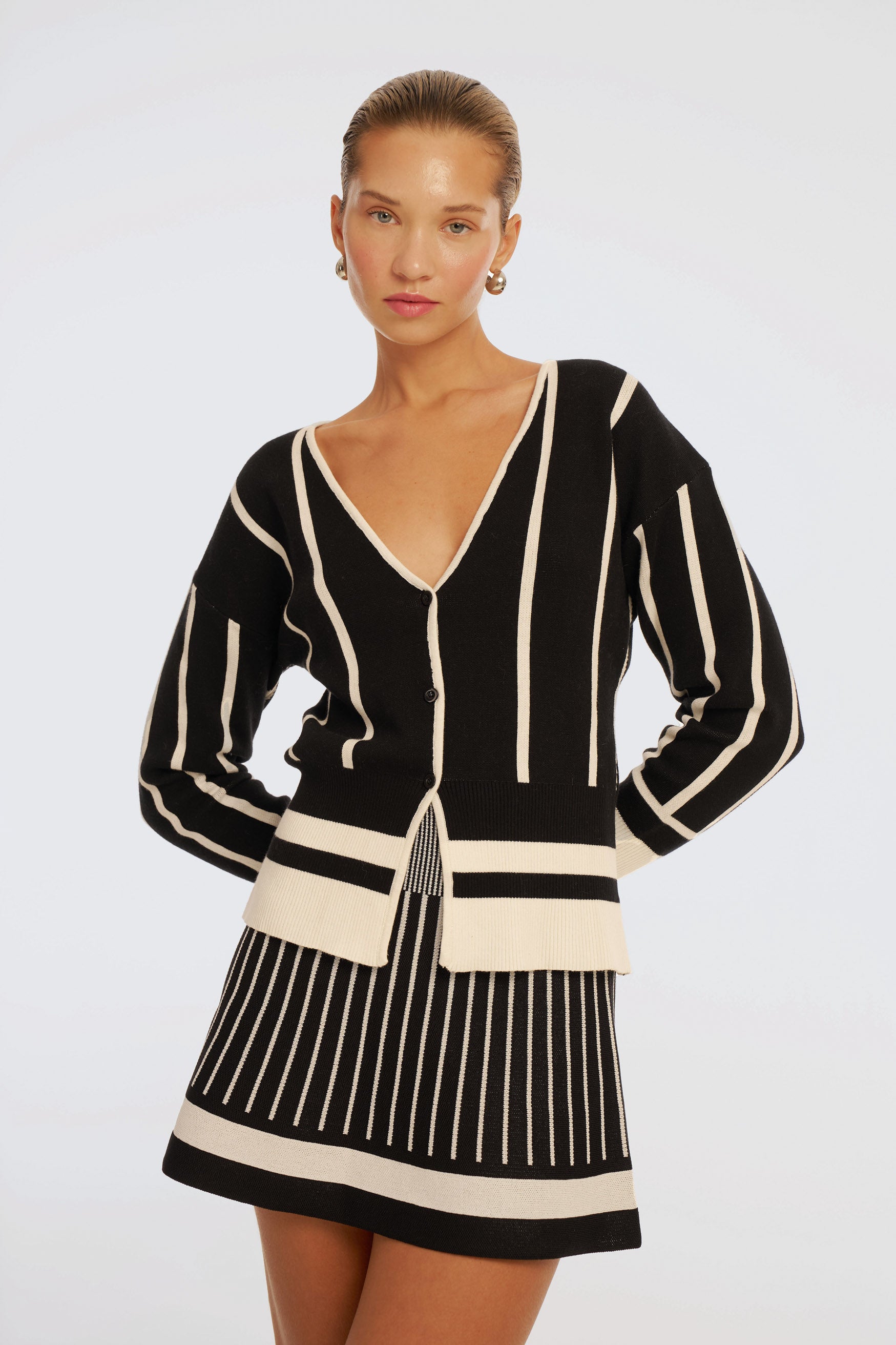 bubish Simone Knit Skirt Black/White SKIRT