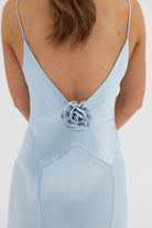 Savannah Rosette Gown - Baby Blue DRESS Bubish Luxe