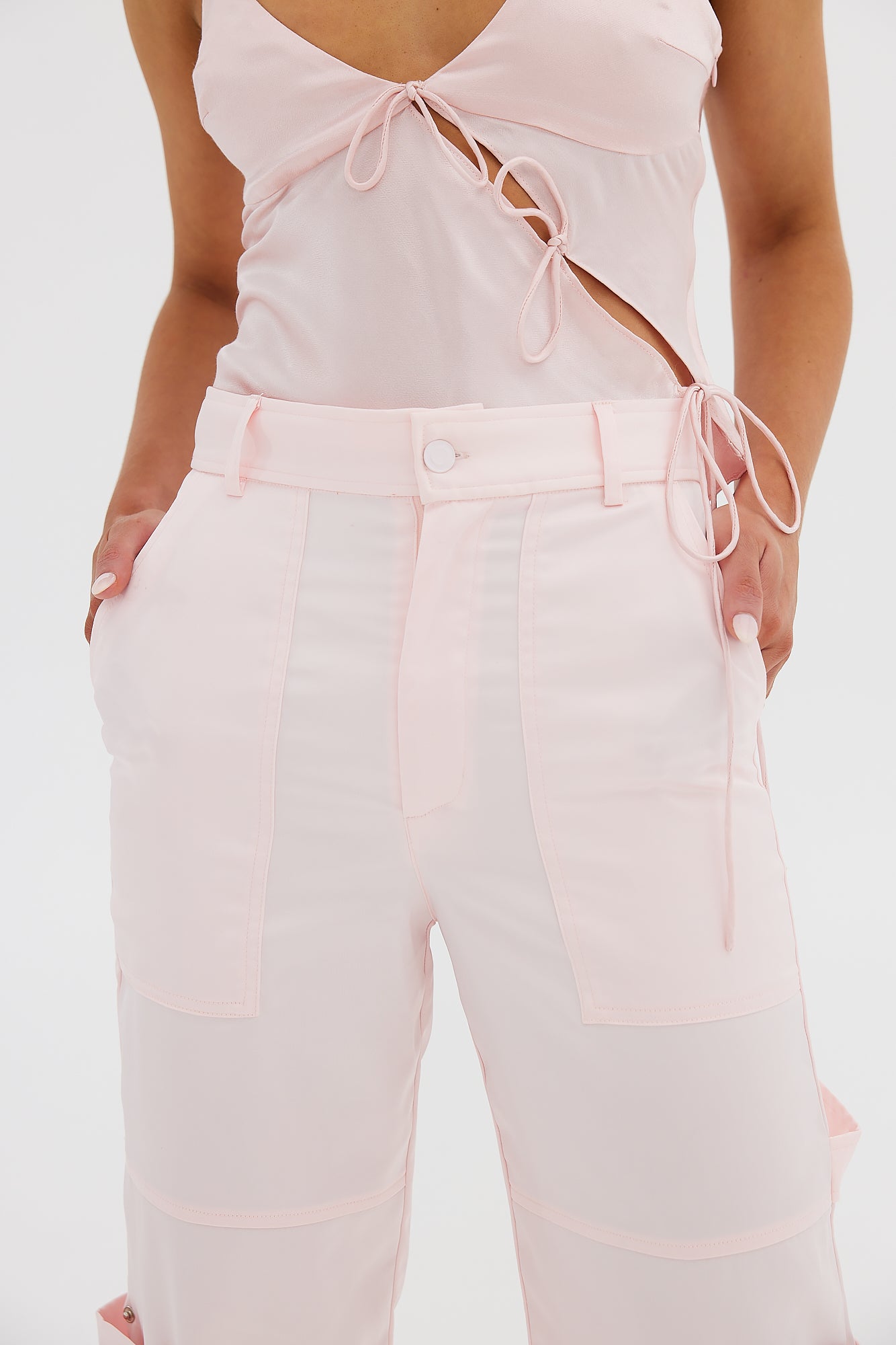 Lara Cargo Pant - Pink PANT Bubish Luxe