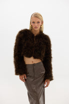 Manhattan Crop Jacket - Chocolate JACKET Bubish Luxe