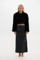 bubish Manhattan Crop Feather Jacket Black JACKET