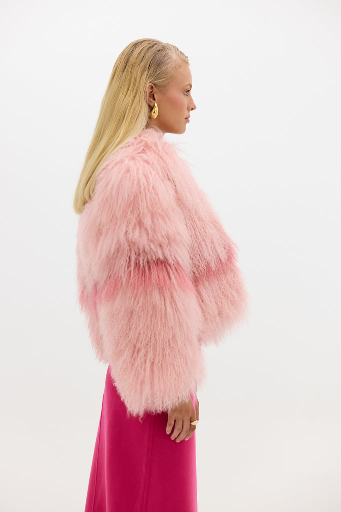 Georgina Jacket - Rosewater Flamingo JACKET Bubish Luxe