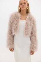 Manhattan Crop Jacket - Blush JACKET Bubish Luxe