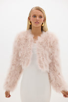 Manhattan Crop Jacket - Baby Pink JACKET Bubish Luxe