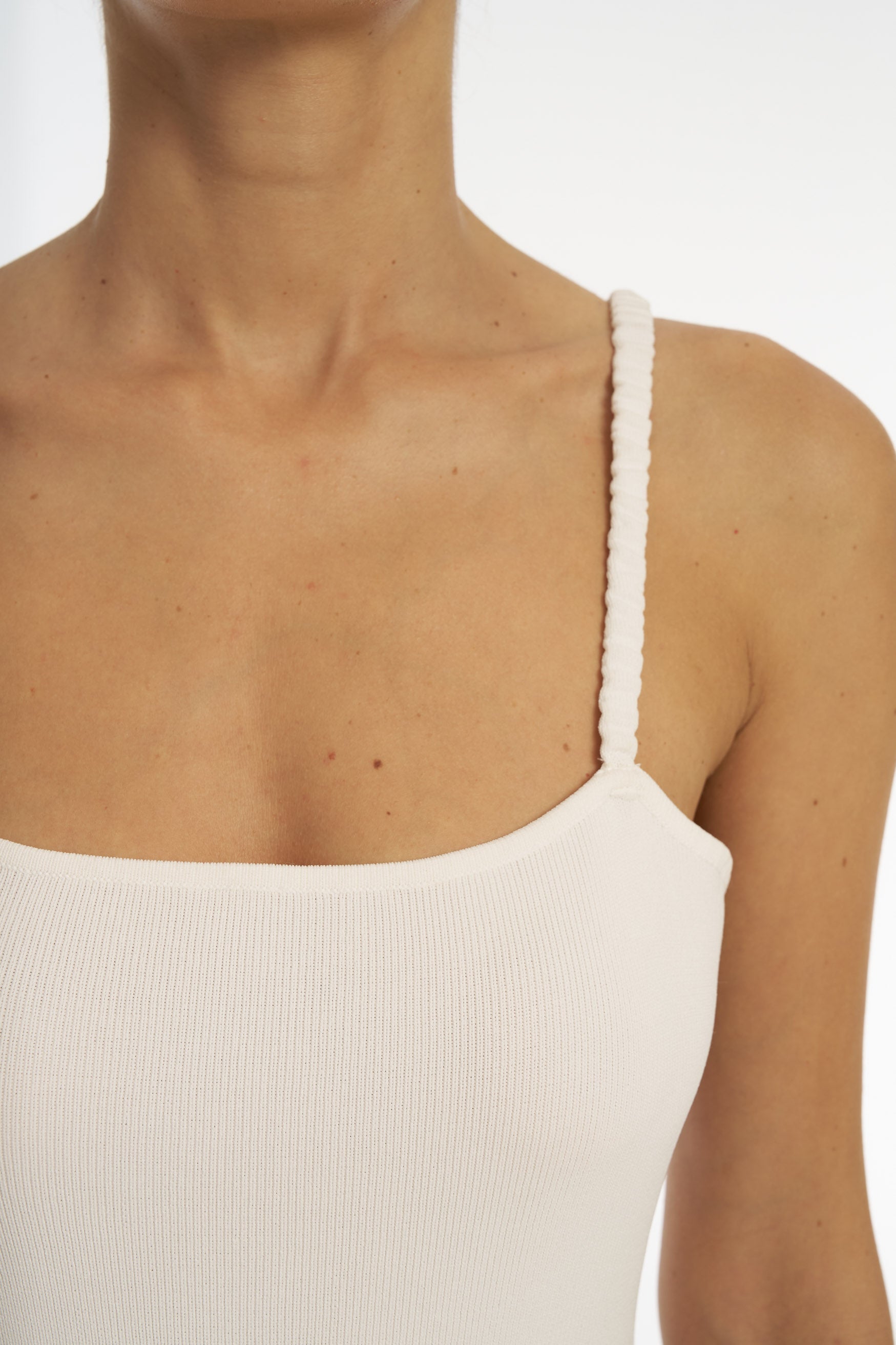 Victoria Knit Midi Dress - White DRESS Bubish Luxe