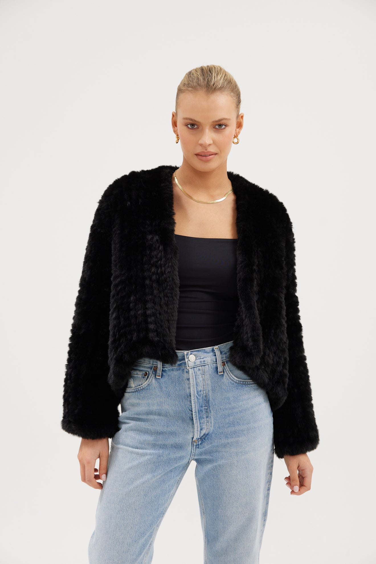 Faux Emma Jacket - Black JACKET Bubish Luxe