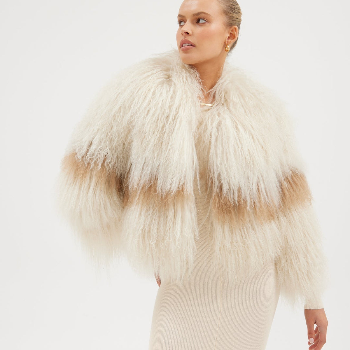 BUBISH Lola Crop Jacket - Oatmeal