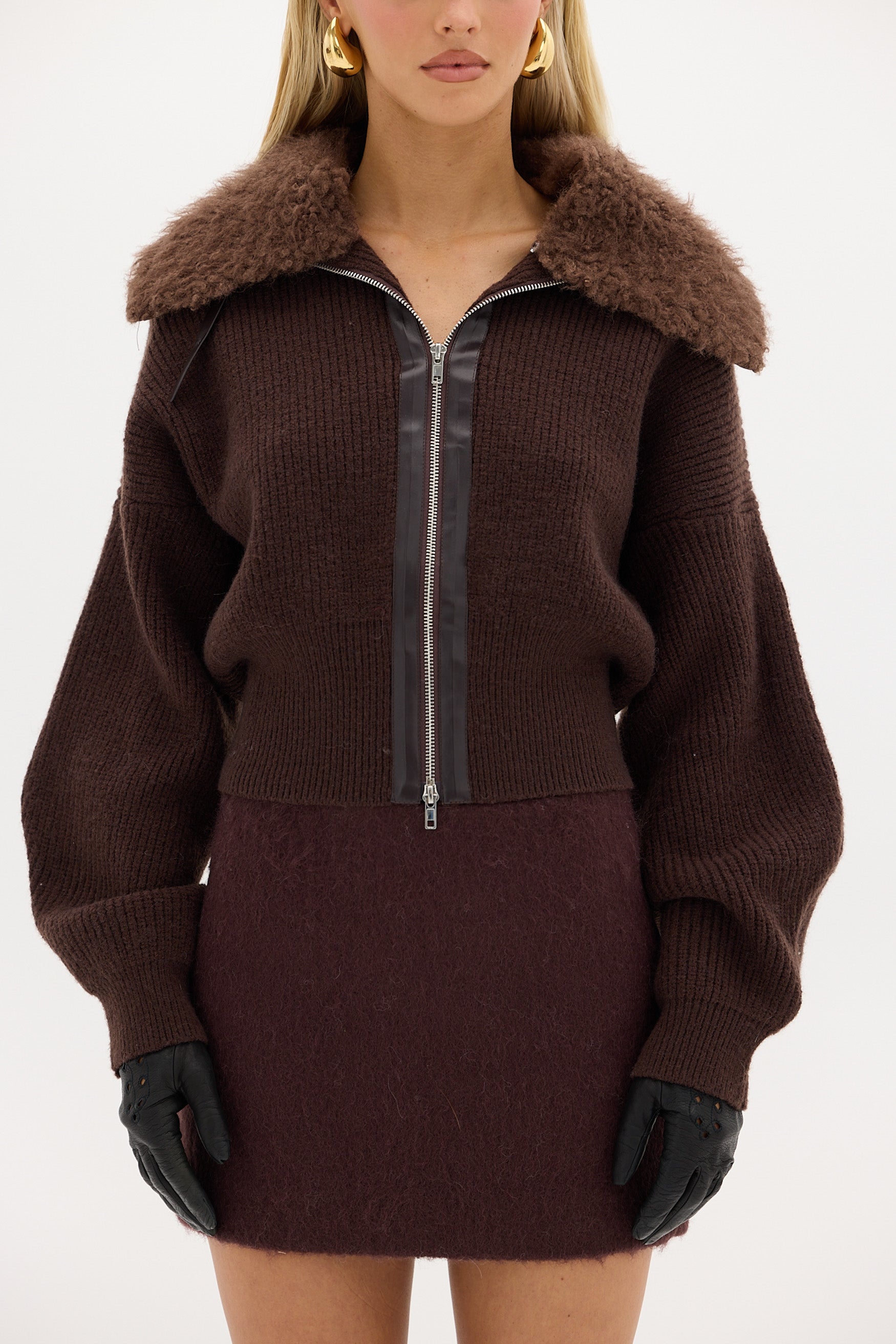 Ruby Knit Cardigan - Chocolate | KNITWEAR & CARDGIANS
