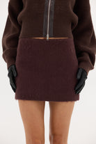 Hailey Mini Skirt Chocolate SKIRT Bubish Luxe