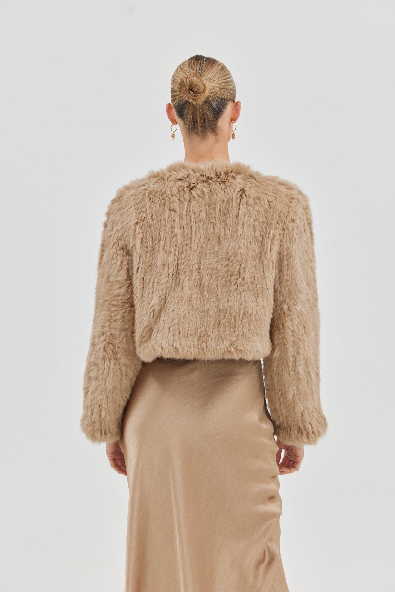 Lola Crop Jacket - Beige JACKET Bubish Luxe