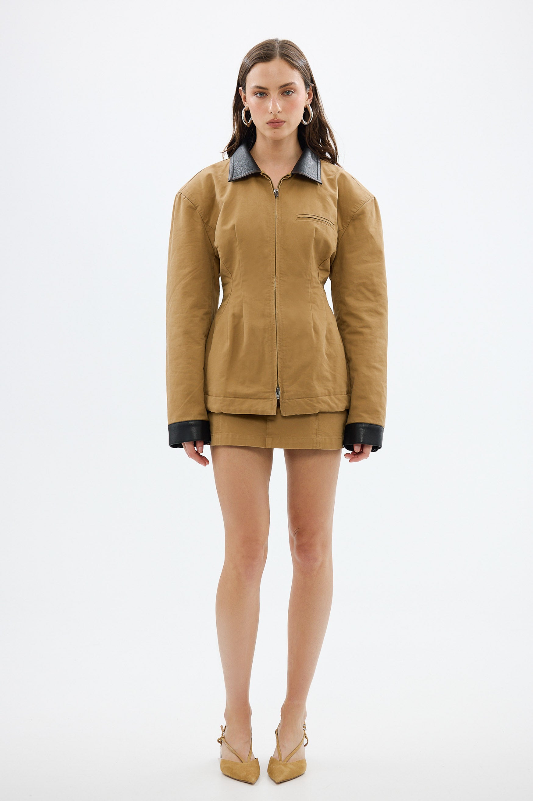 bubish Olivia Cinched Country Jacket Tan JACKET