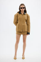 bubish Olivia Cinched Country Jacket Tan JACKET