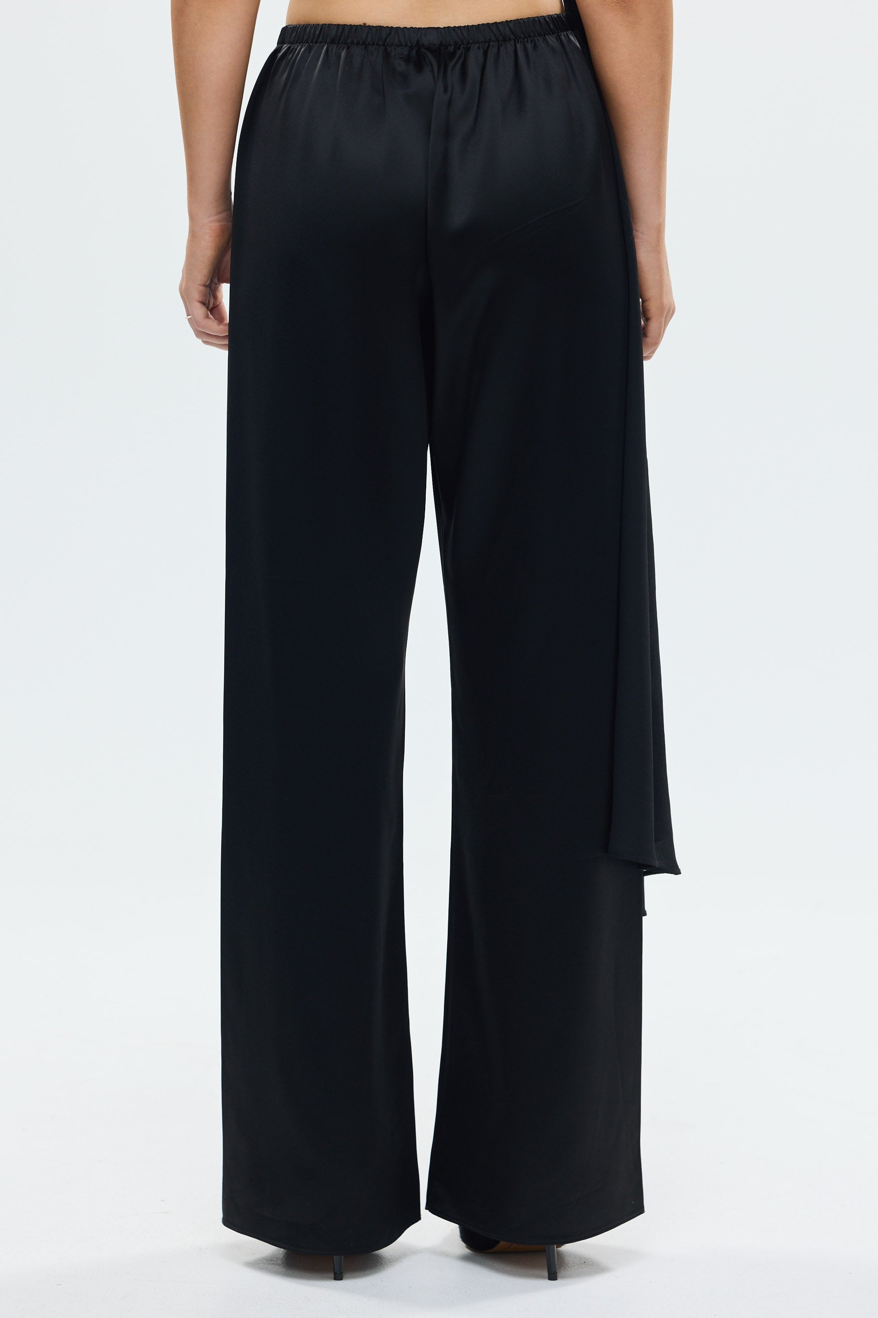 Alexandra Pant Black SATIN PANTS bubish