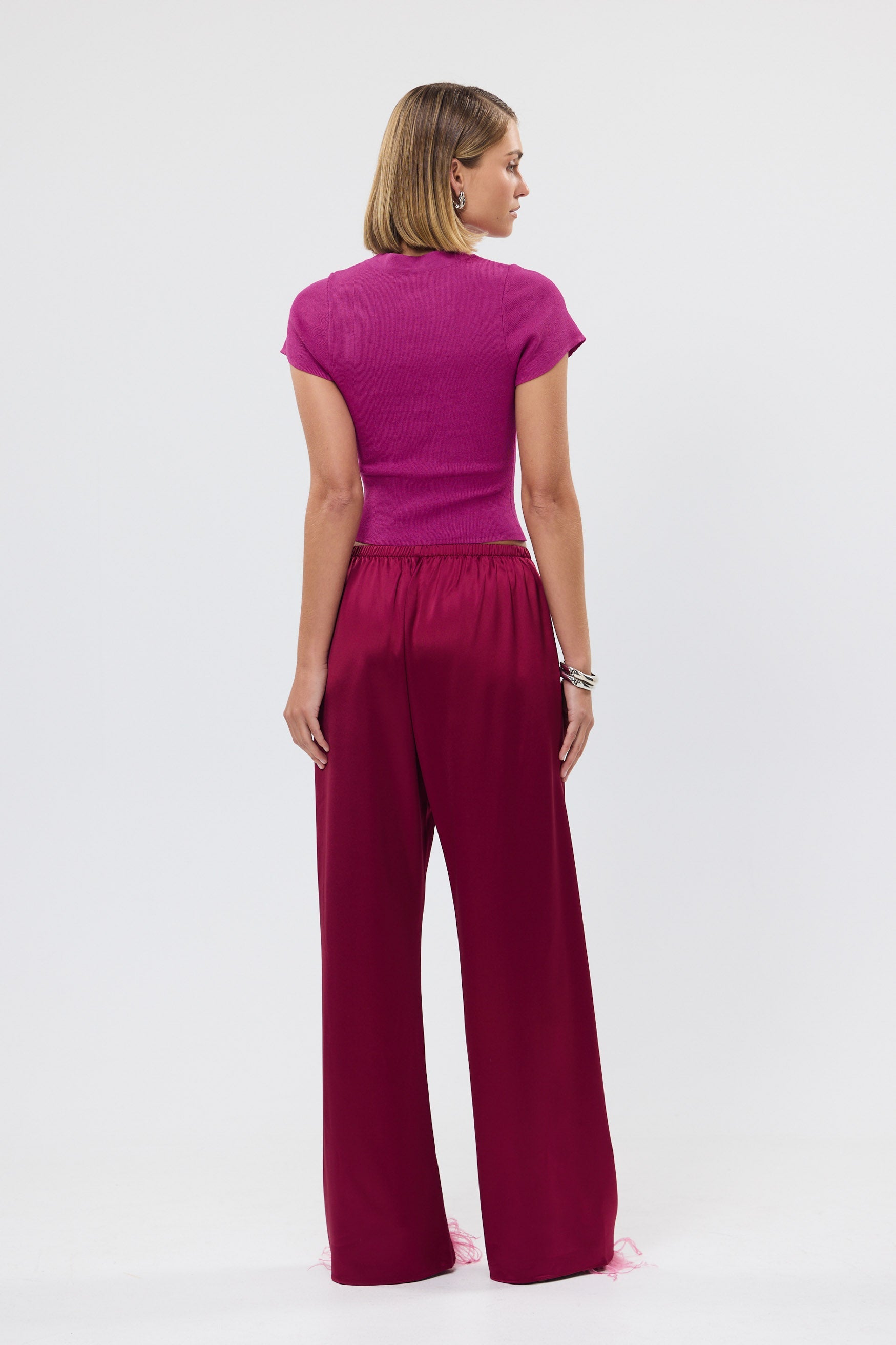 bubish Alexandra Pant Raspberry SATIN PANT