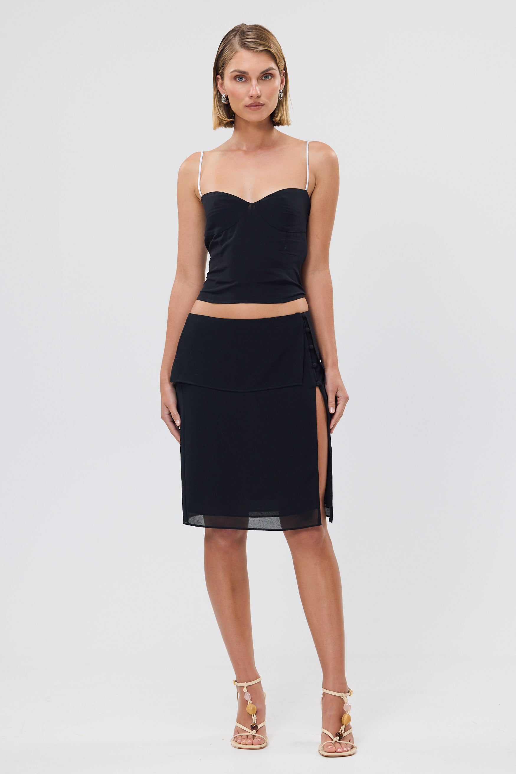 bubish Amber Midi Skirt Black PARTY SKIRTS