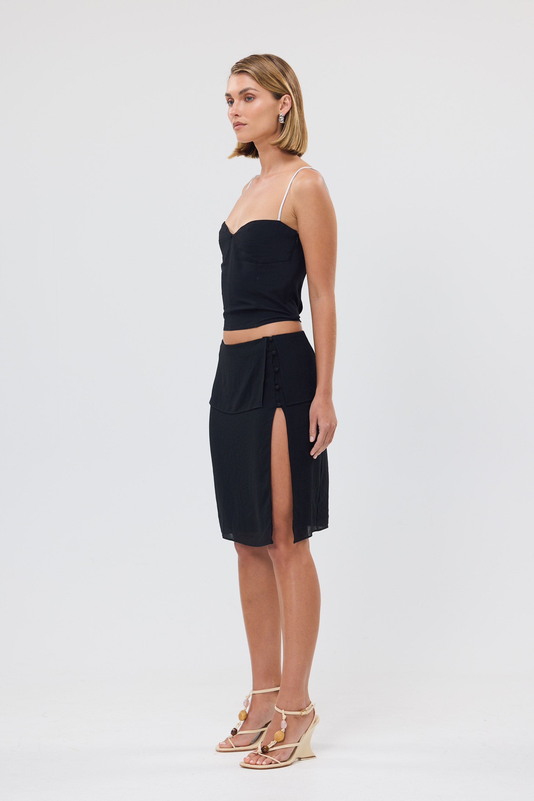 bubish Amber Midi Skirt Black PARTY SKIRTS