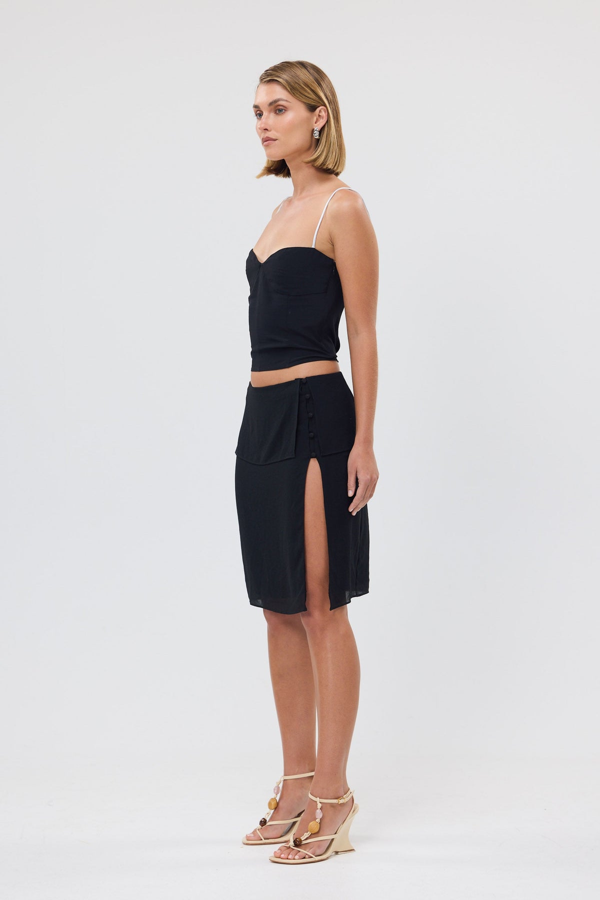 bubish Amber Midi Skirt Black PARTY SKIRTS