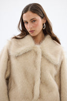 bubish Ashton Faux Fur Jacket Ivory FAUX FUR JACKET