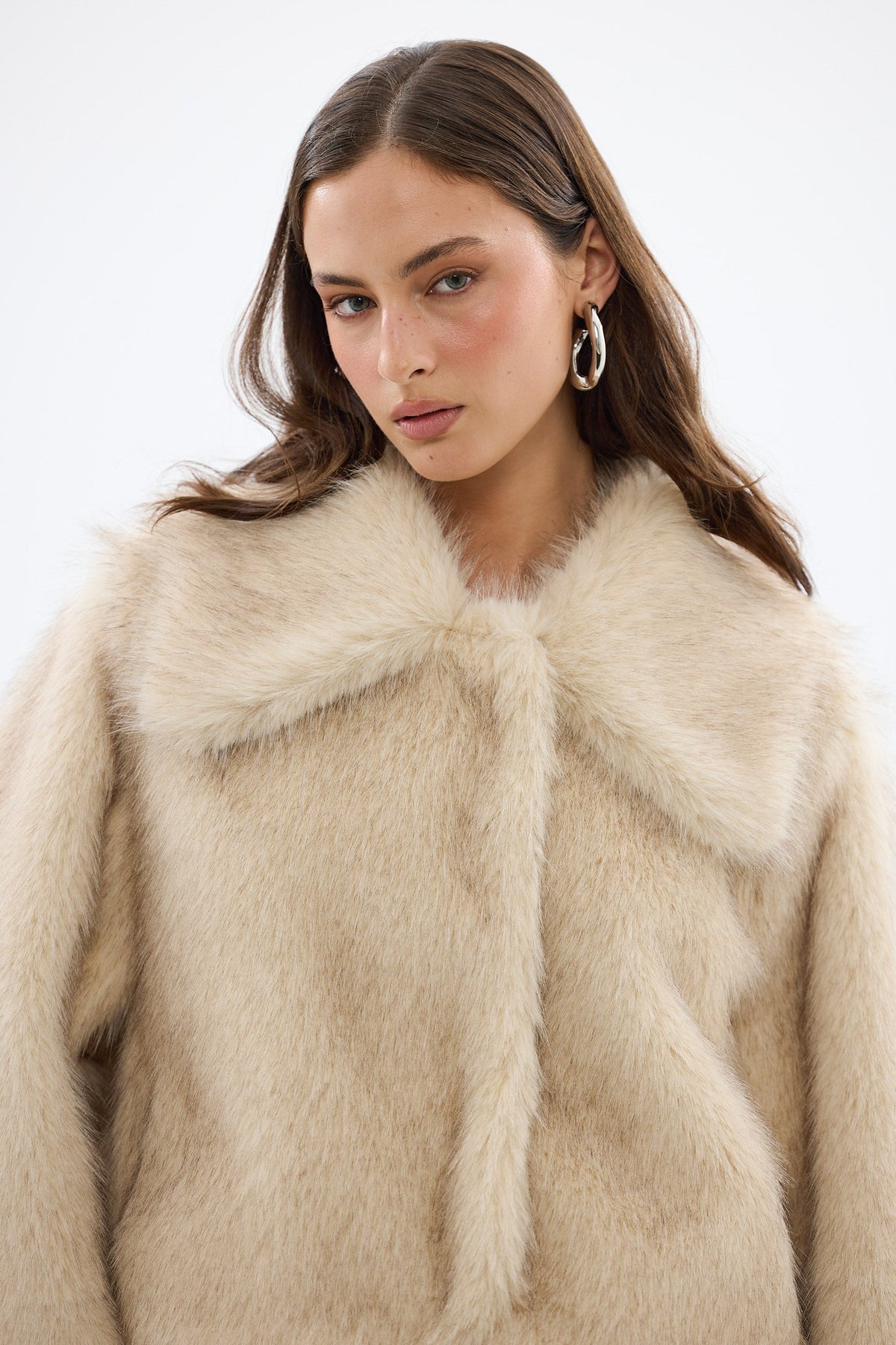 bubish Ashton Faux Fur Jacket Ivory FAUX FUR JACKET