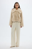 bubish Ashton Faux Fur Jacket Ivory FAUX FUR JACKET