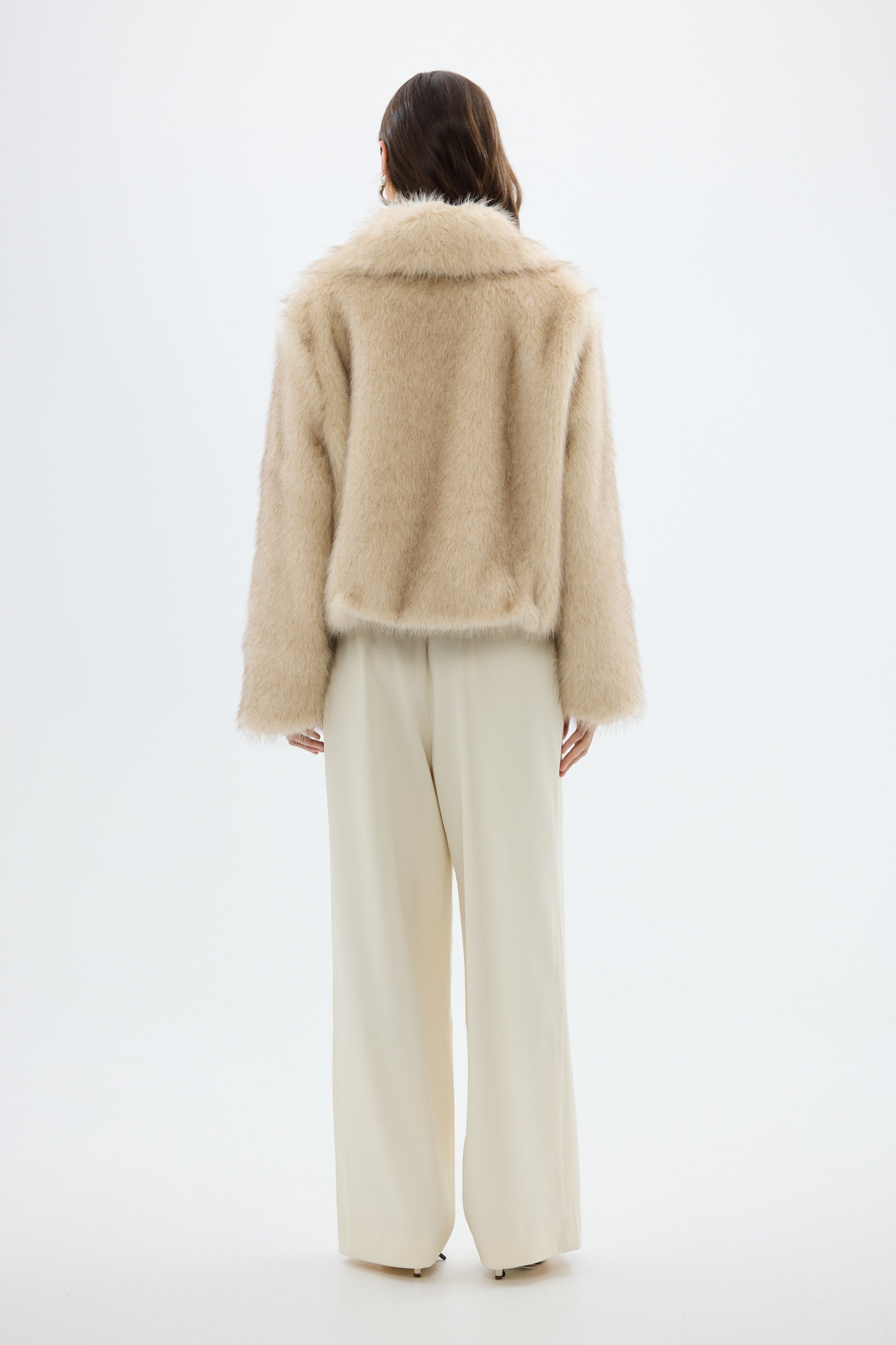 bubish Ashton Faux Fur Jacket Ivory FAUX FUR JACKET