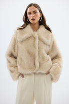 bubish Ashton Faux Fur Jacket Ivory FAUX FUR JACKET