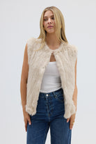 bubish Audrey Fur Vest Oatmeal VEST