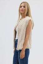 bubish Audrey Fur Vest Oatmeal VEST