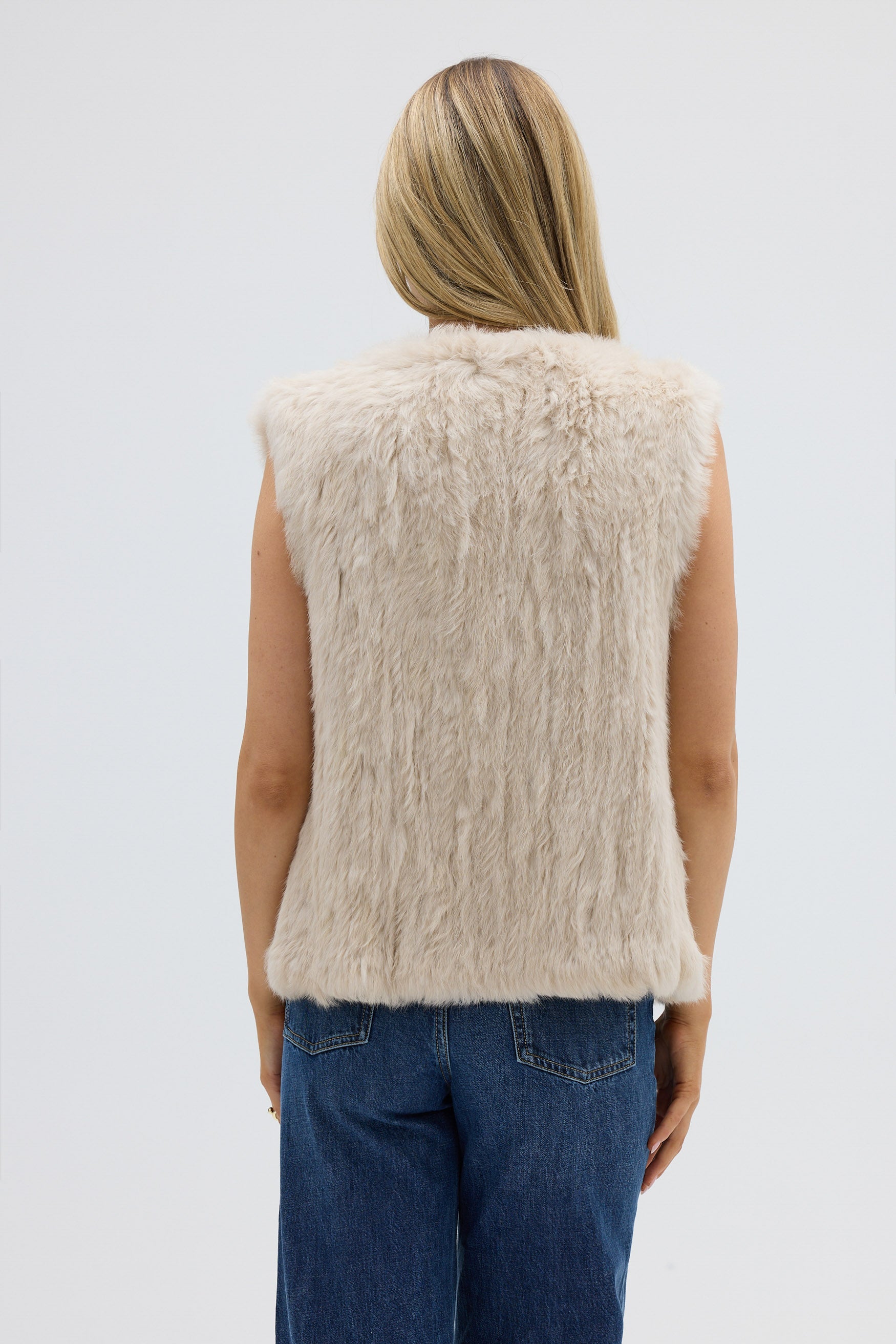 bubish Audrey Fur Vest Oatmeal VEST