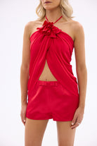 bubish Bloom Halter Top Red TOP