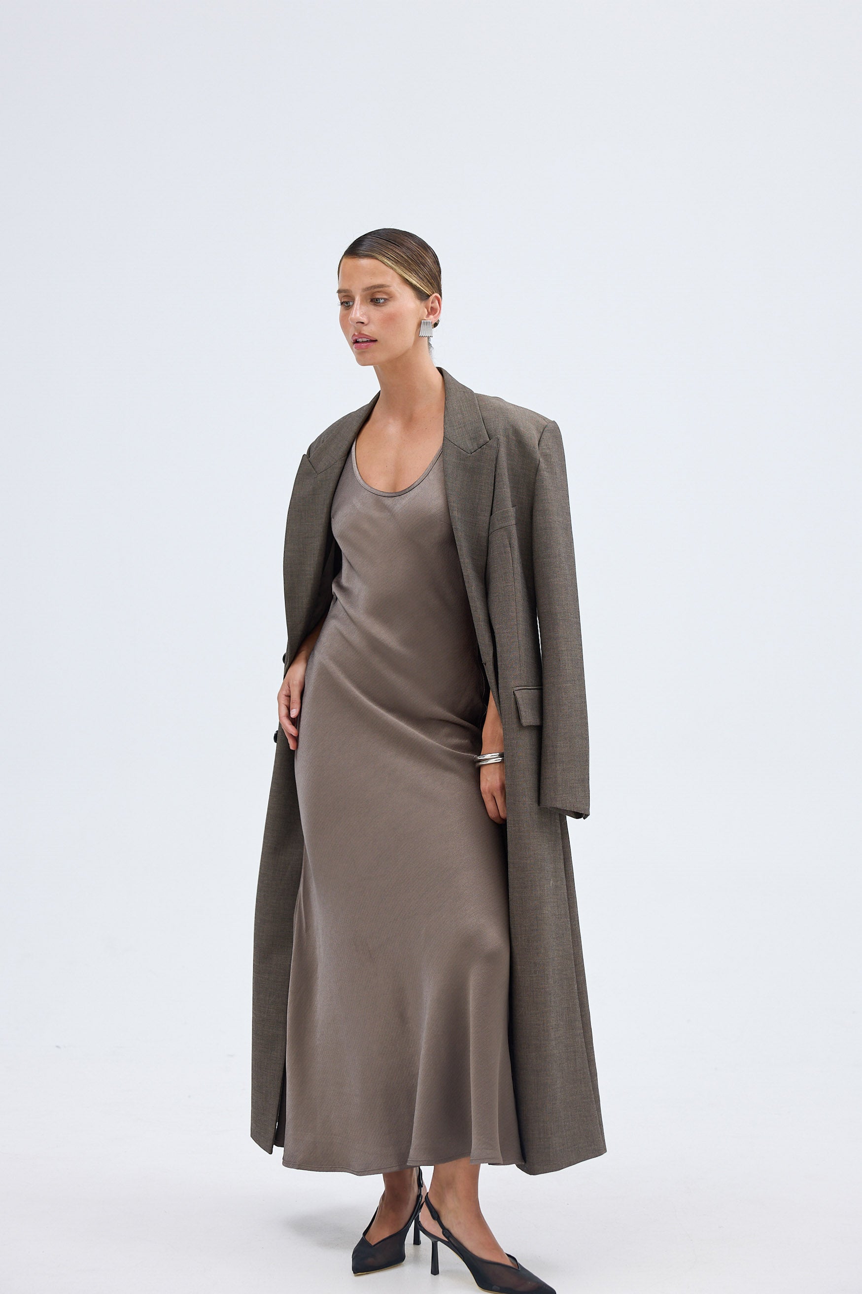 bubish Charlee Blazer Coat - Taupe Grey COAT