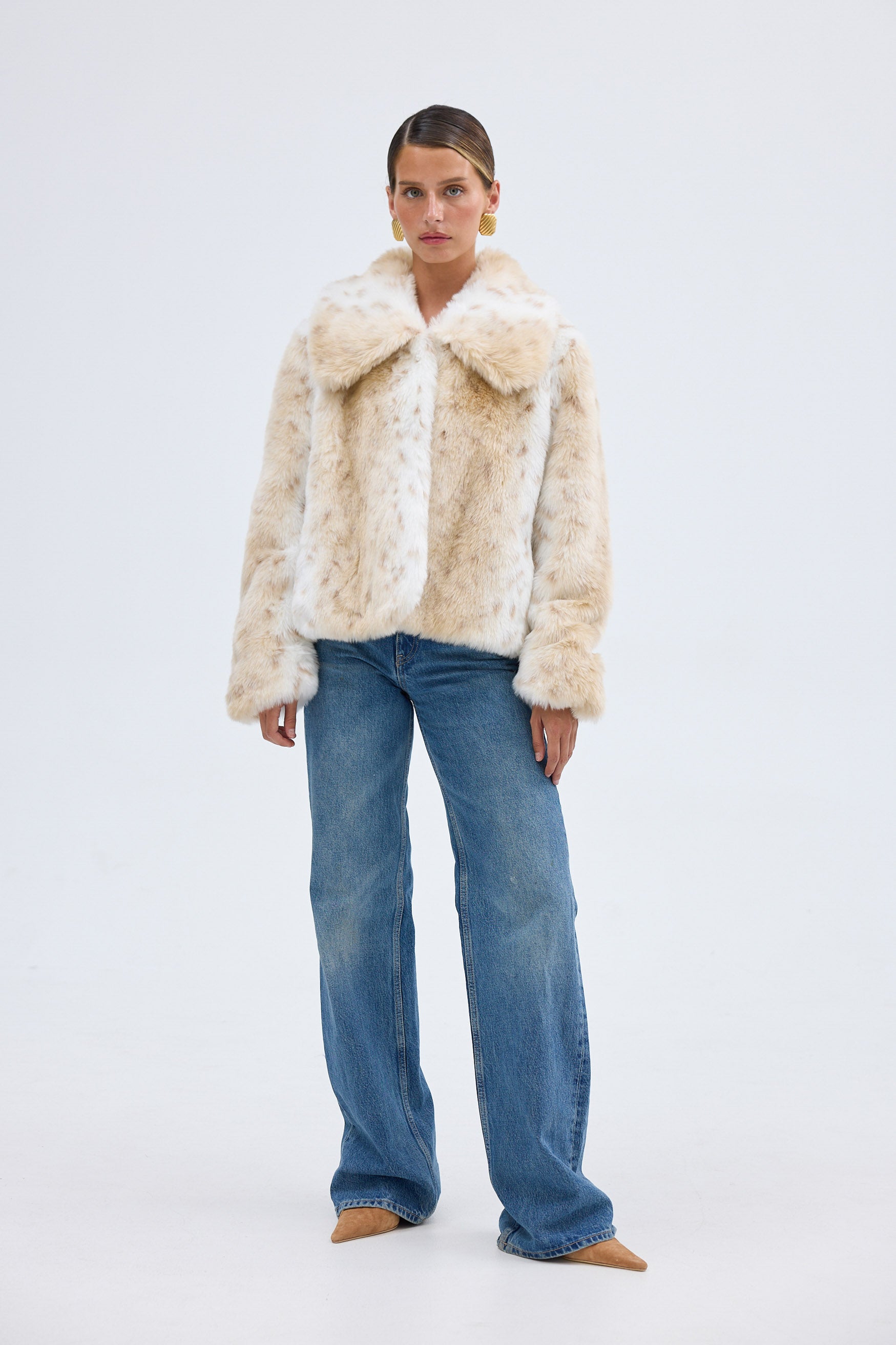 bubish Chelsea Faux Fur Jacket Neutral FAUX FUR JACKET