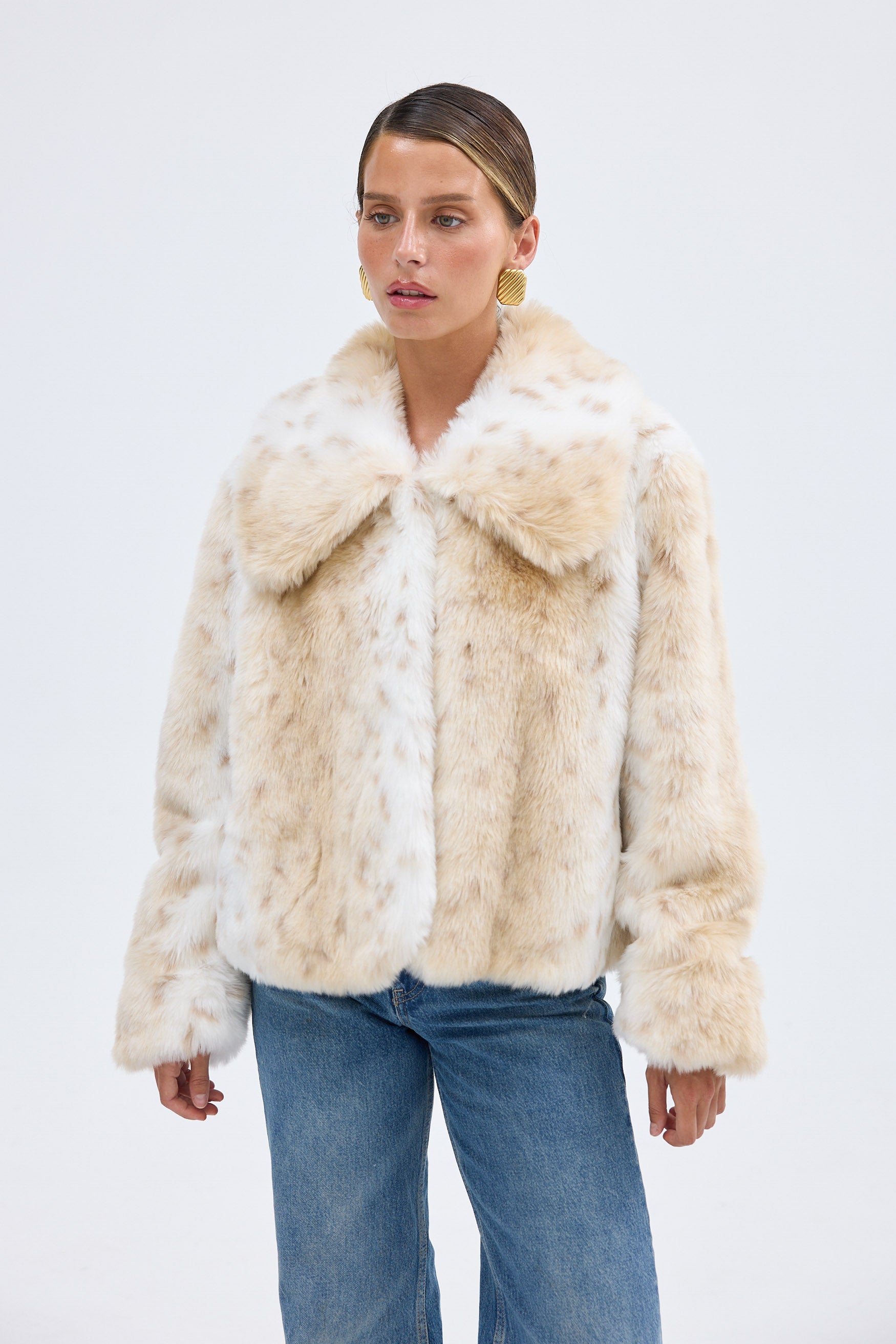 bubish Chelsea Faux Fur Jacket Neutral FAUX FUR JACKET