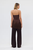 bubish Chiara Strapless Tassel Top Chocolate TASSEL TOP