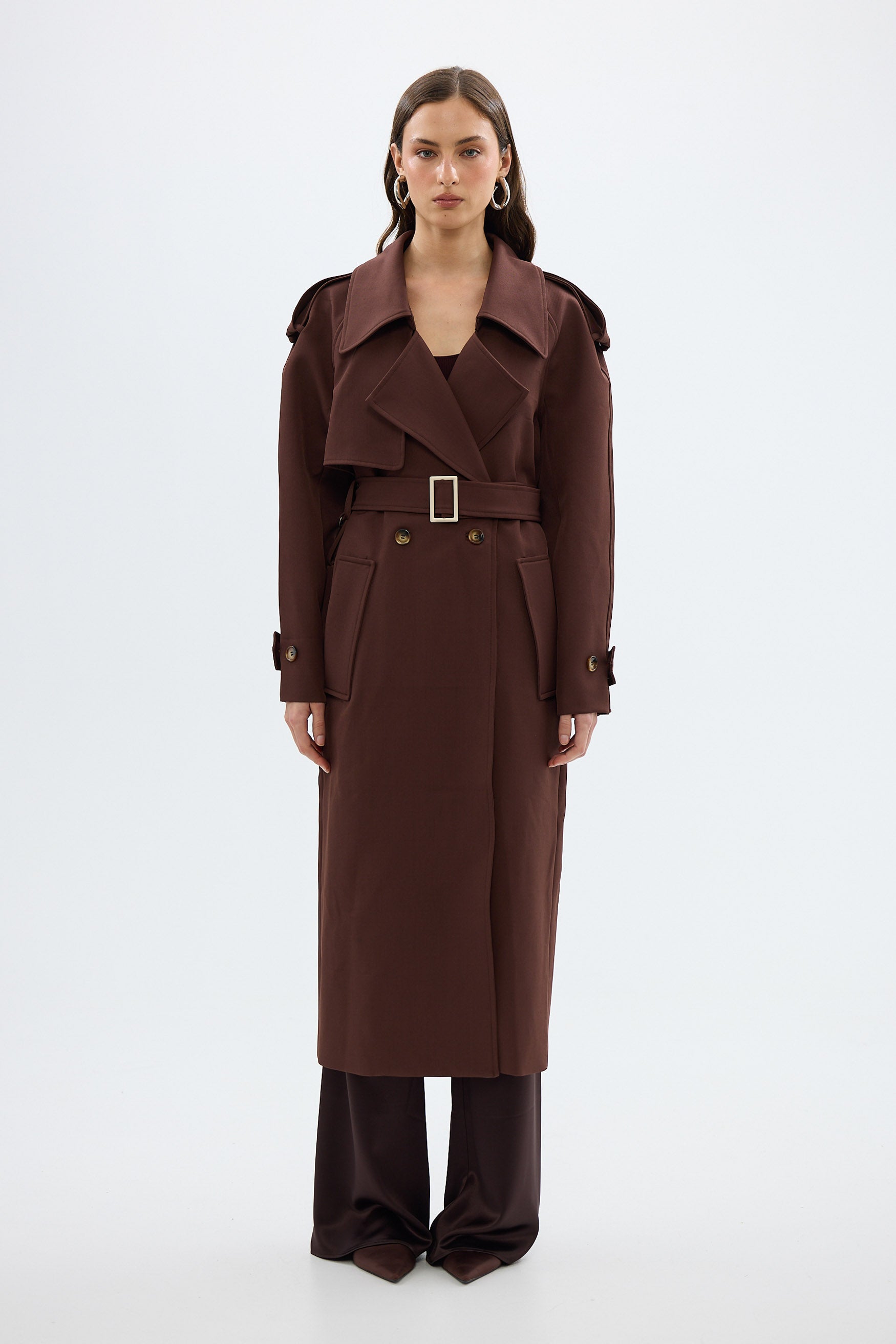 bubish Dillon Trench Coat Chocolate TRENCH COAT