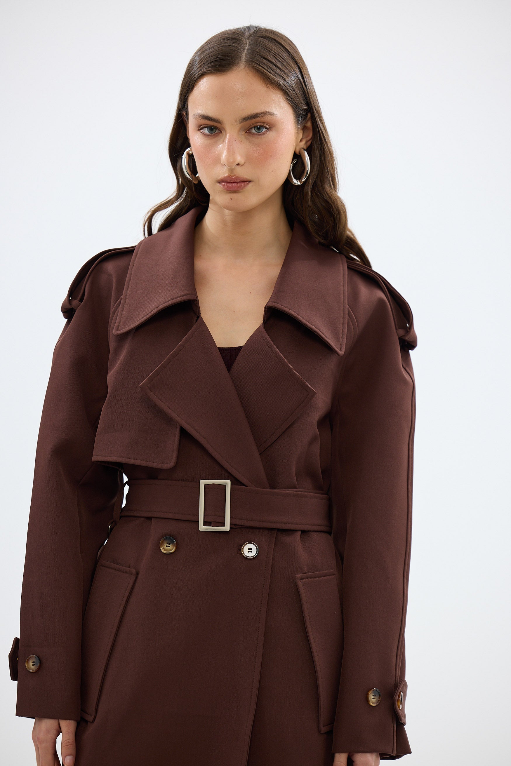 bubish Dillon Trench Coat Chocolate TRENCH COAT