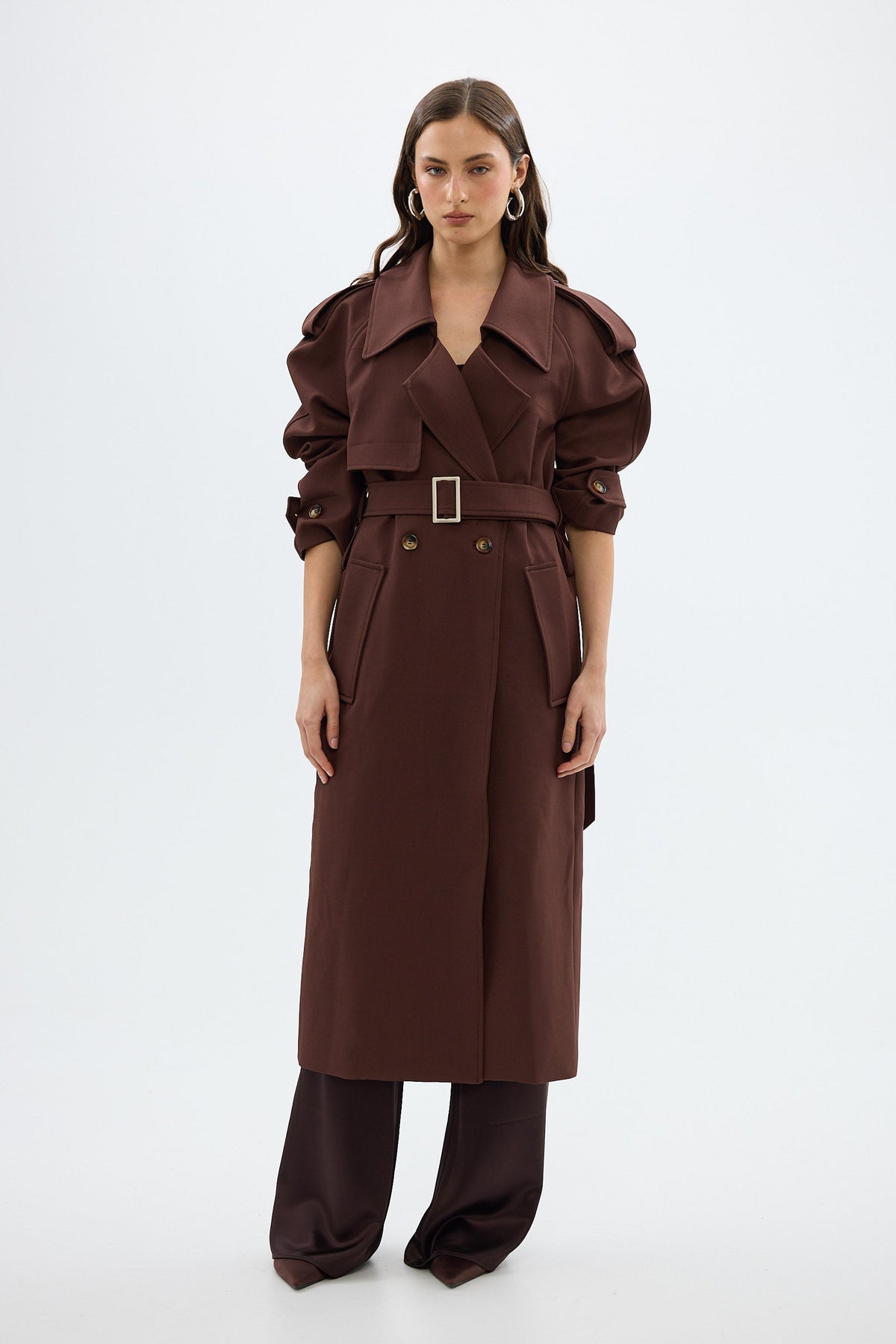 bubish Dillon Trench Coat Chocolate TRENCH COAT