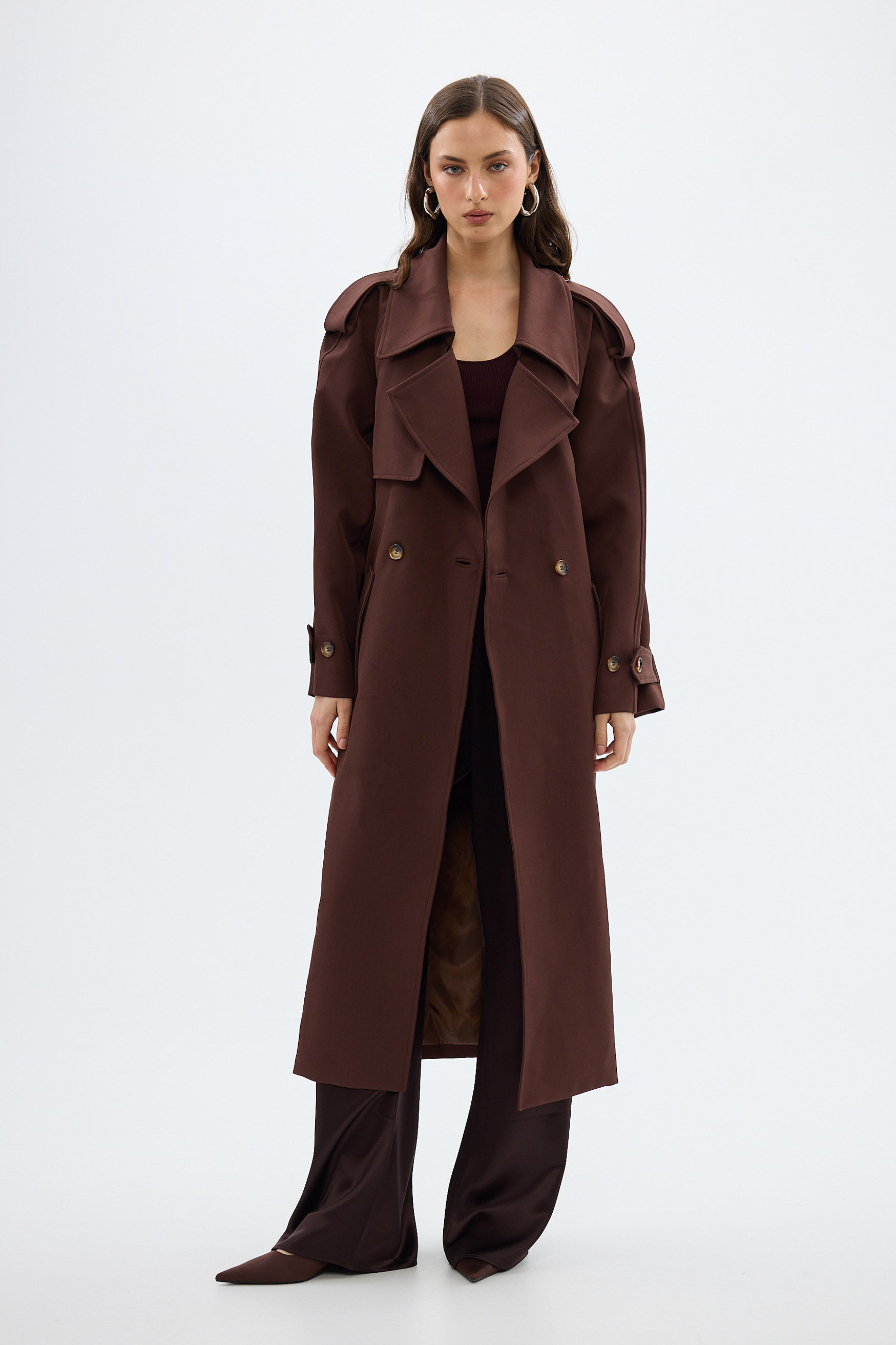 bubish Dillon Trench Coat Chocolate TRENCH COAT