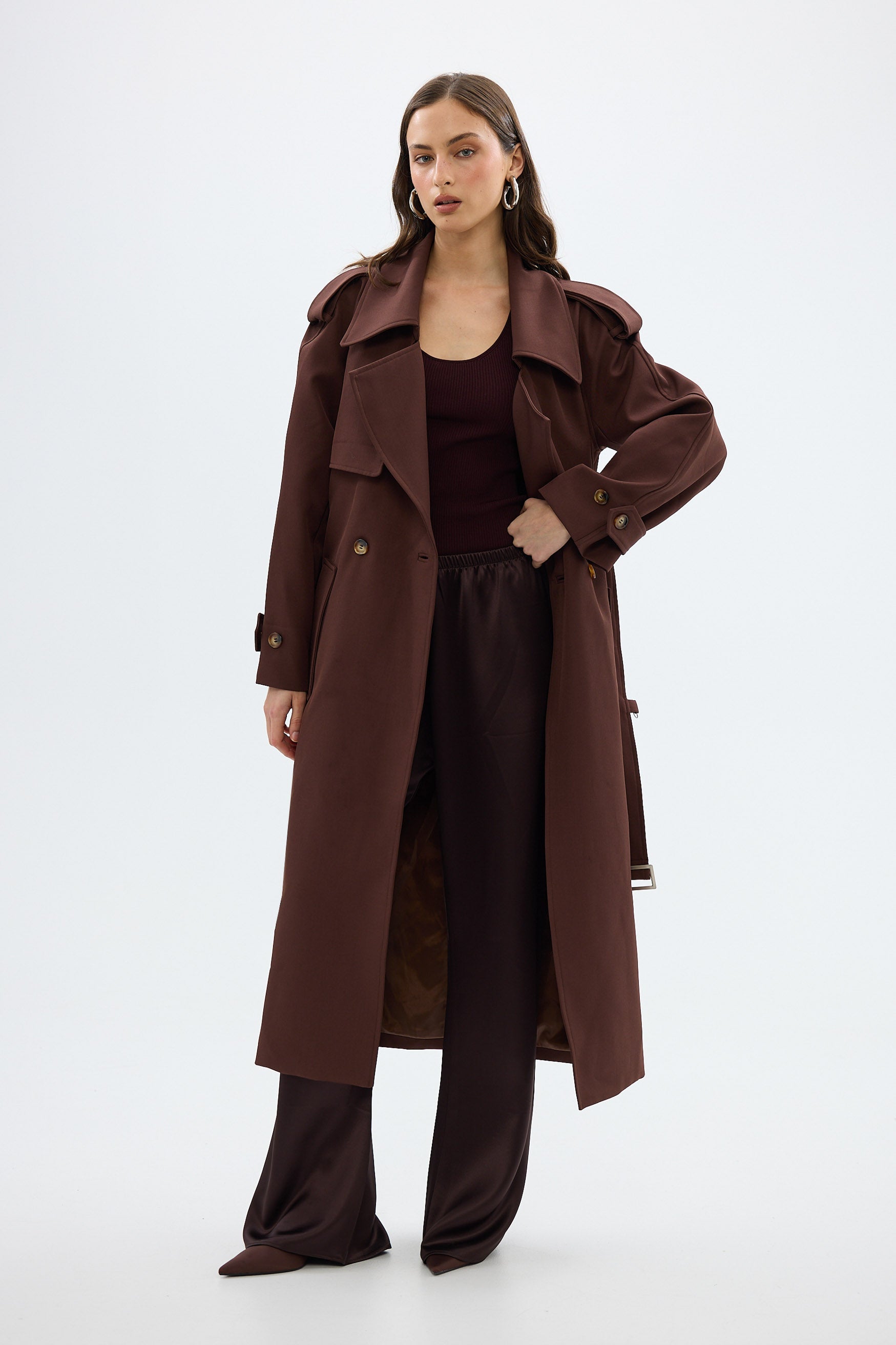 bubish Dillon Trench Coat Chocolate TRENCH COAT