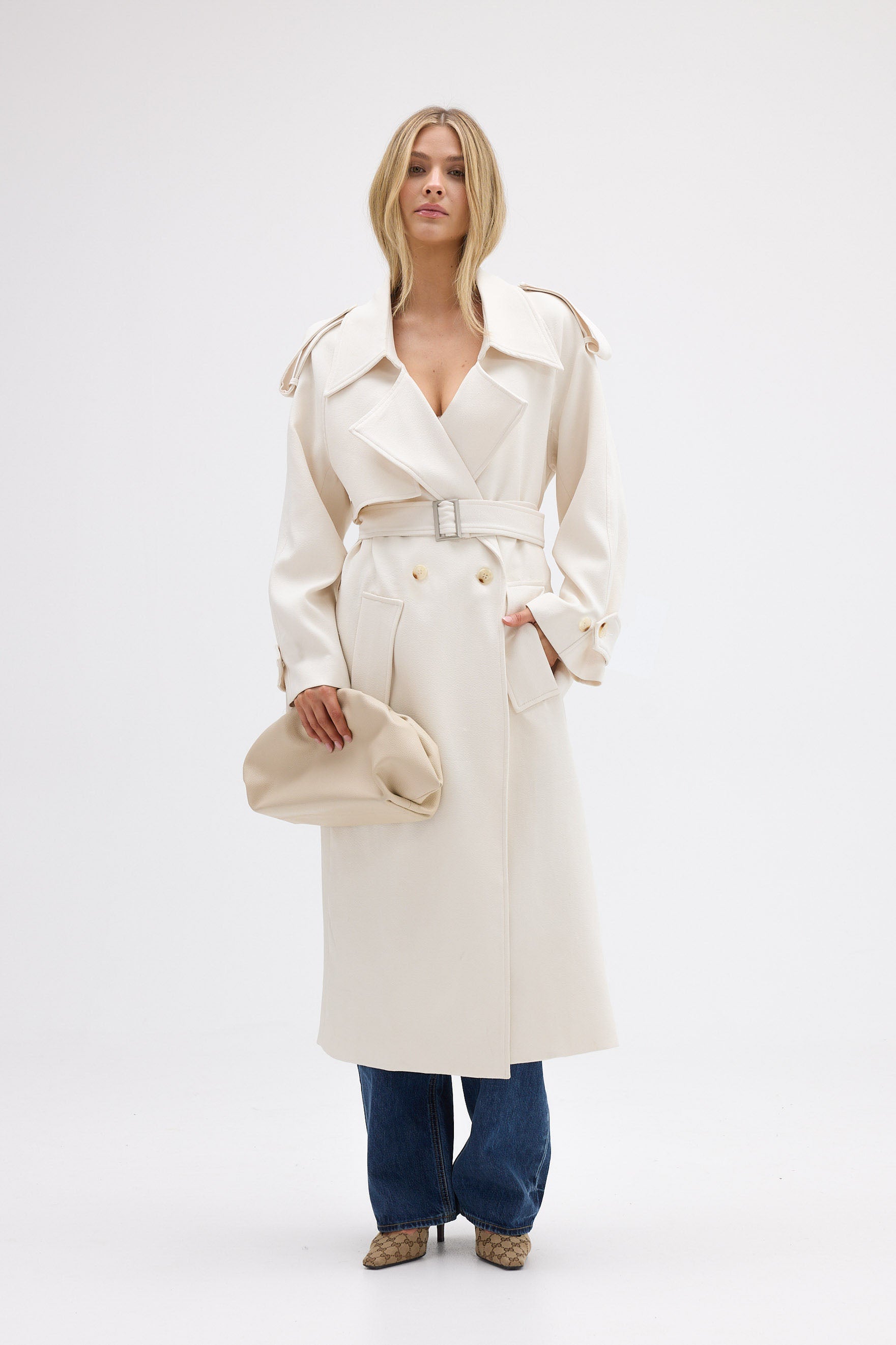 bubish Dillon Trench Coat - Ivory TRENCH COAT