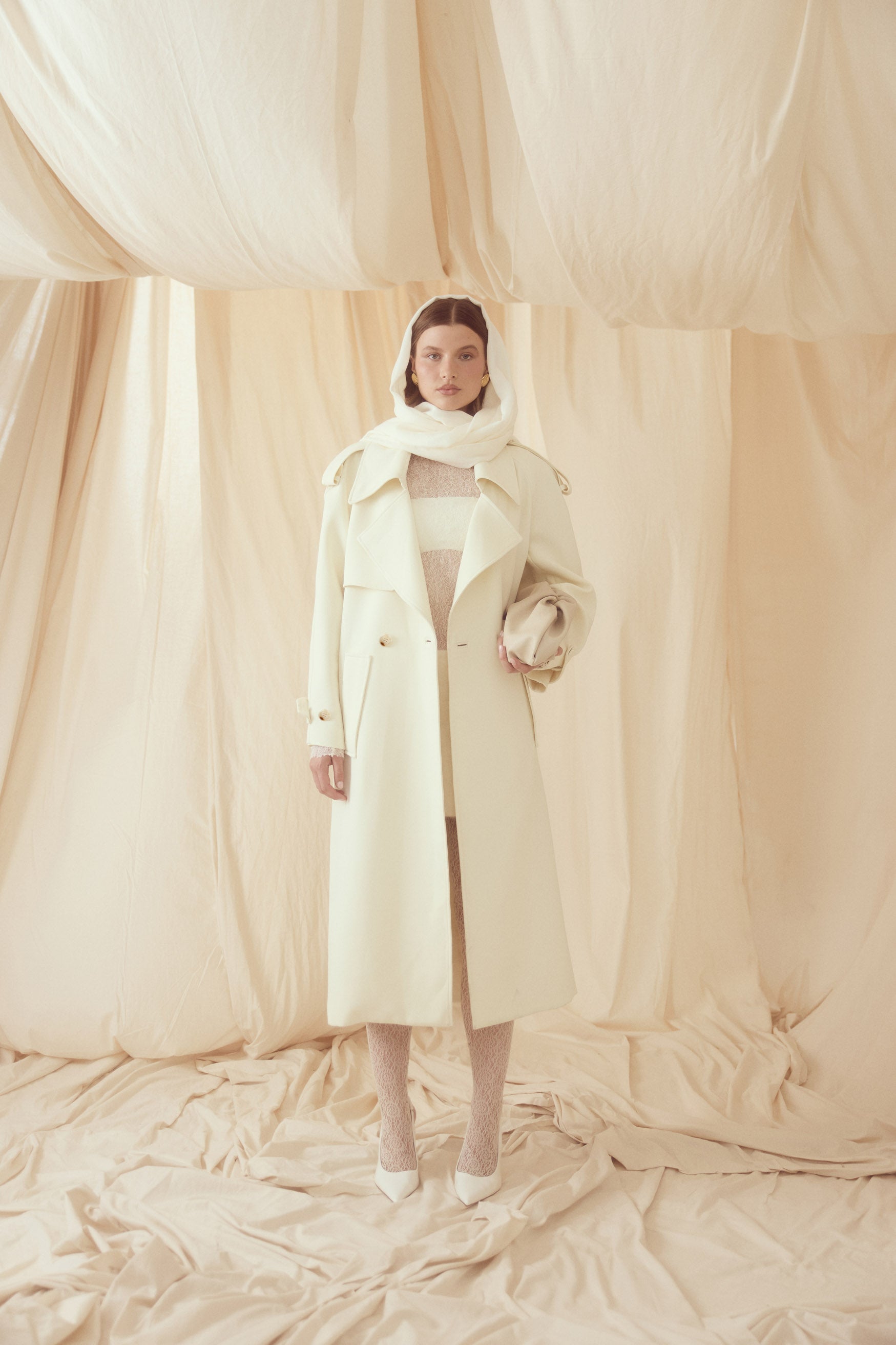 bubish Dillon Trench Coat - Ivory TRENCH COAT