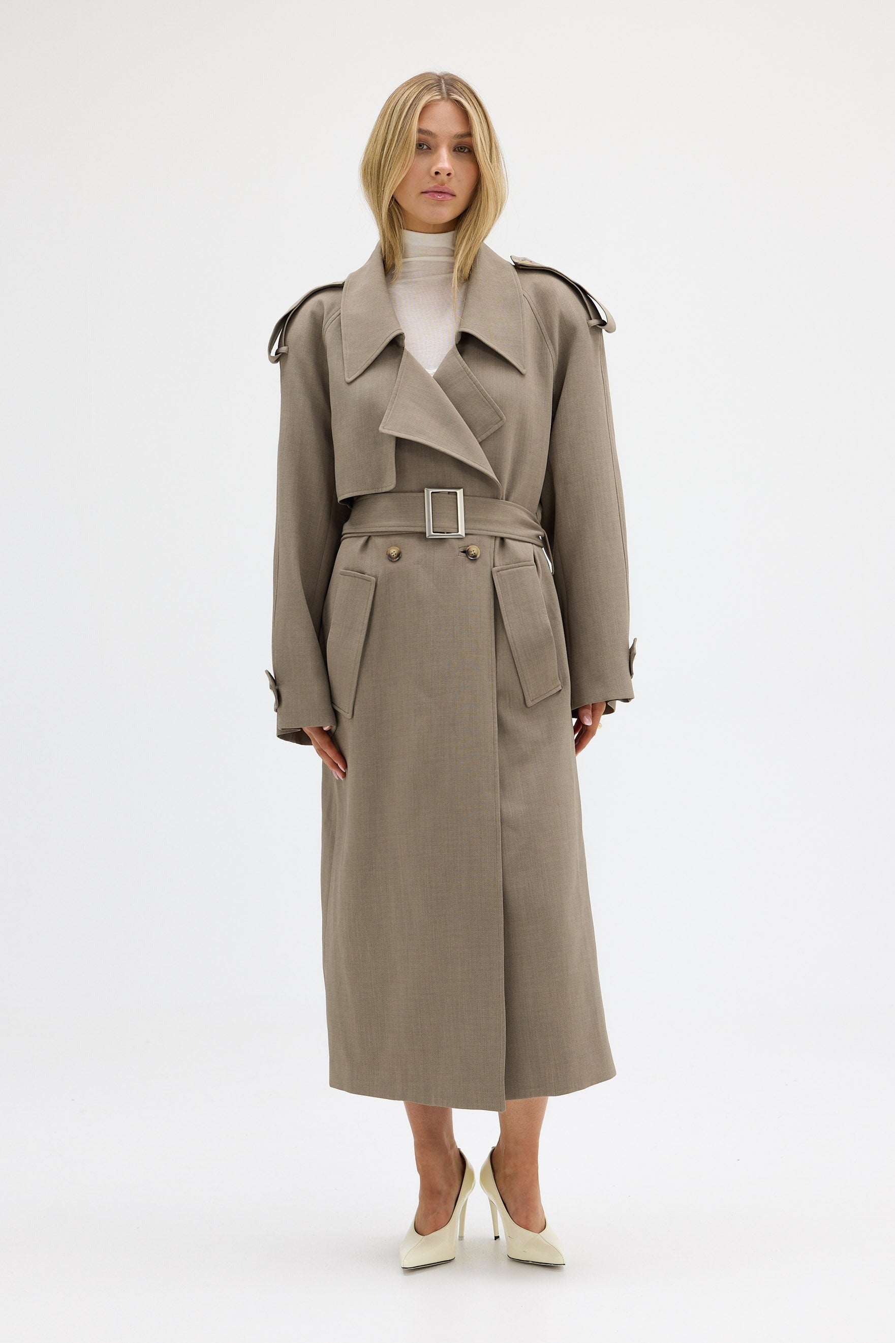 bubish Dillon Trench Coat - Taupe TRENCH COAT