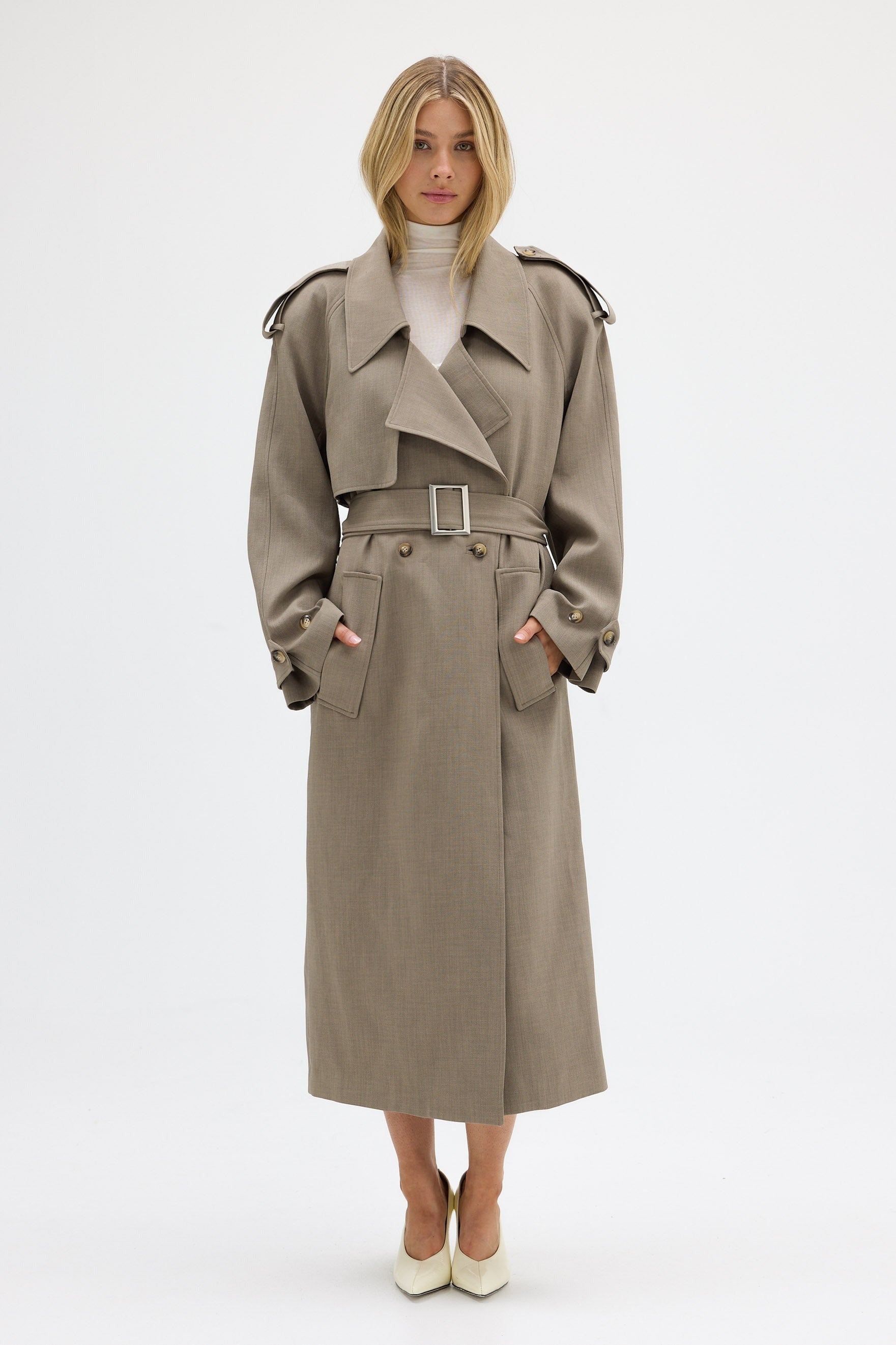 bubish Dillon Trench Coat - Taupe TRENCH COAT